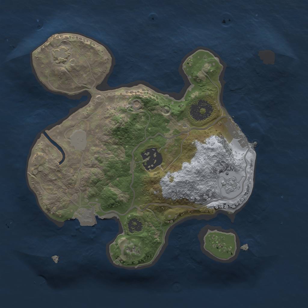 Rust Map: Procedural Map, Size: 2150, Seed: 1210200, 7 Monuments