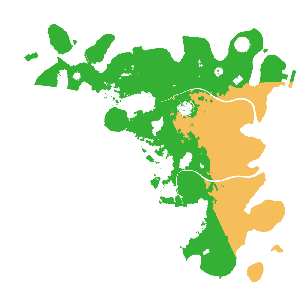 Biome Rust Map: Procedural Map, Size: 3500, Seed: 19505