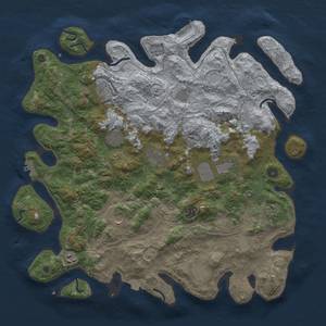 Thumbnail Rust Map: Procedural Map, Size: 4500, Seed: 1486070412, 19 Monuments