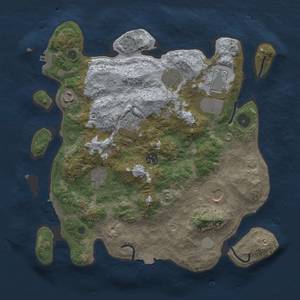 Thumbnail Rust Map: Procedural Map, Size: 3500, Seed: 98564785, 16 Monuments