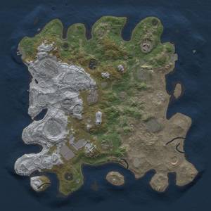 Thumbnail Rust Map: Procedural Map, Size: 3700, Seed: 1130983315, 19 Monuments