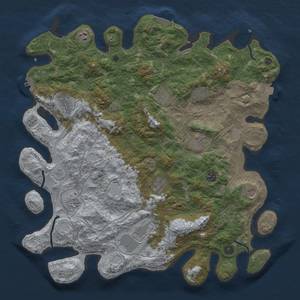 Thumbnail Rust Map: Procedural Map, Size: 4500, Seed: 189562589, 19 Monuments