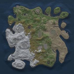 Thumbnail Rust Map: Procedural Map, Size: 3500, Seed: 697160985, 18 Monuments