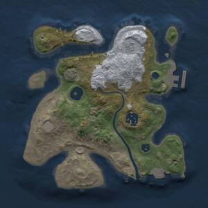 Thumbnail Rust Map: Procedural Map, Size: 2400, Seed: 224600714, 5 Monuments