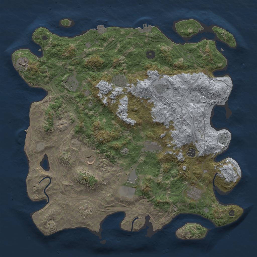 Rust Map: Procedural Map, Size: 4250, Seed: 3342, 19 Monuments