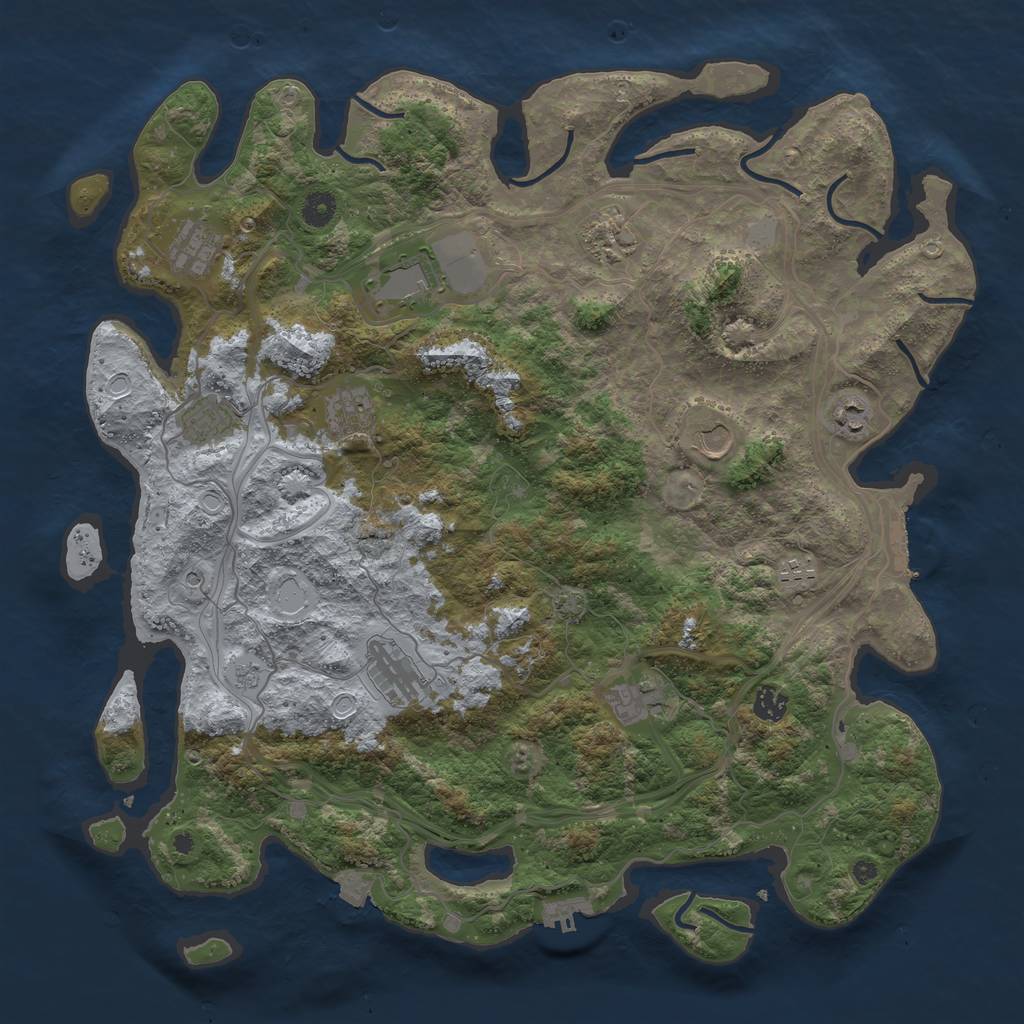 Rust Map: Procedural Map, Size: 4400, Seed: 211220231, 19 Monuments