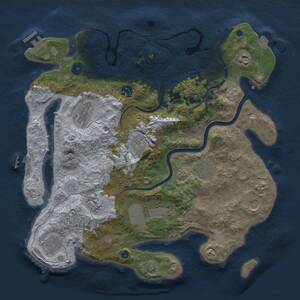 Thumbnail Rust Map: Procedural Map, Size: 3750, Seed: 782889, 16 Monuments