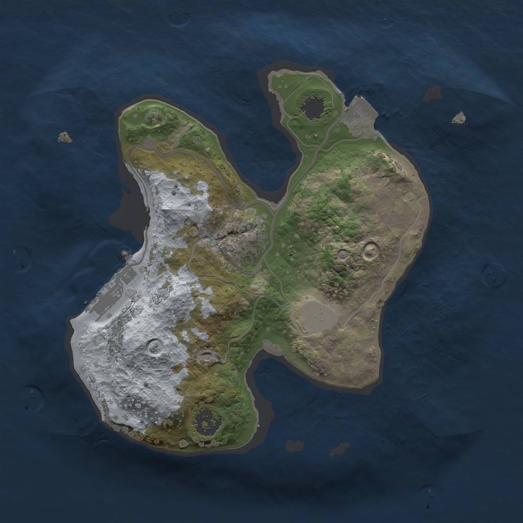 Rust Map: Procedural Map, Size: 2005, Seed: 1000, 4 Monuments