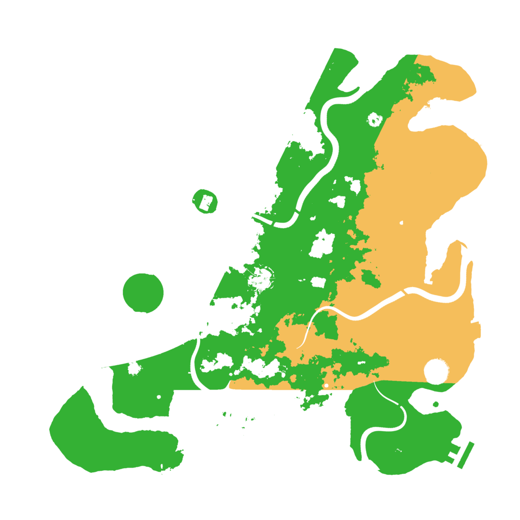 Biome Rust Map: Procedural Map, Size: 3700, Seed: 364192334