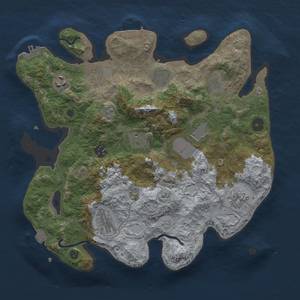 Thumbnail Rust Map: Procedural Map, Size: 3500, Seed: 1194677929, 17 Monuments