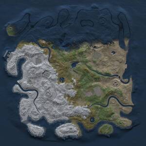 Thumbnail Rust Map: Procedural Map, Size: 4100, Seed: 89226101, 13 Monuments