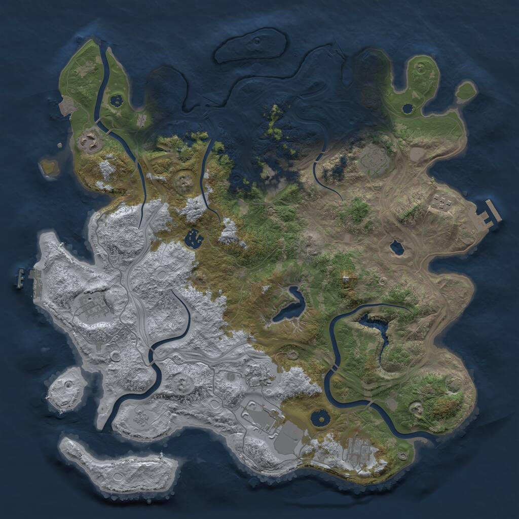 Rust Map: Procedural Map, Size: 4250, Seed: 1239898, 15 Monuments