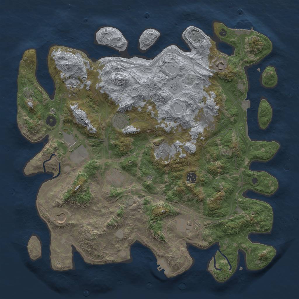 Rust Map: Procedural Map, Size: 4250, Seed: 123398470, 19 Monuments