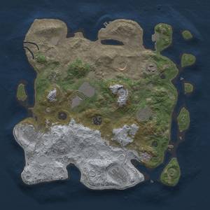 Thumbnail Rust Map: Procedural Map, Size: 3500, Seed: 684200948, 16 Monuments