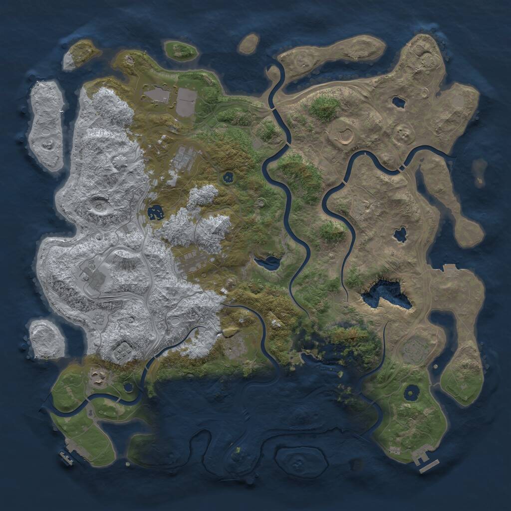 Rust Map: Procedural Map, Size: 4750, Seed: 13143756, 16 Monuments