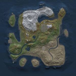 Thumbnail Rust Map: Procedural Map, Size: 2500, Seed: 199243073, 6 Monuments