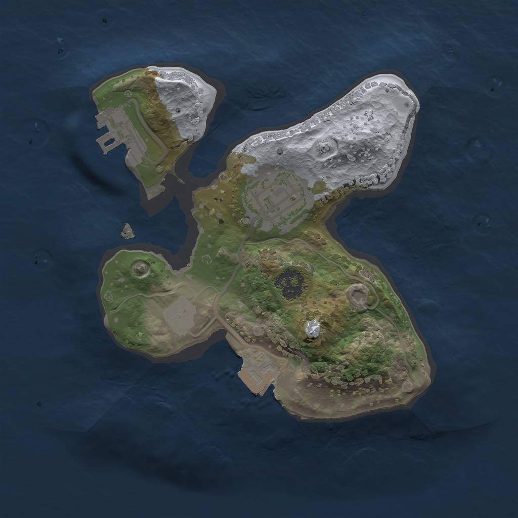 Rust Map: Procedural Map, Size: 1800, Seed: 912873, 5 Monuments