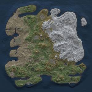 Thumbnail Rust Map: Procedural Map, Size: 4000, Seed: 981914981, 19 Monuments