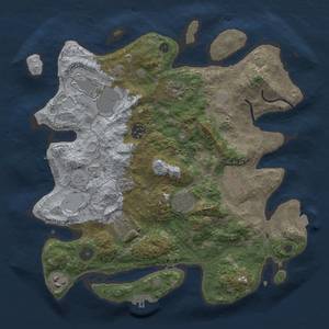 Thumbnail Rust Map: Procedural Map, Size: 3500, Seed: 114775484, 16 Monuments