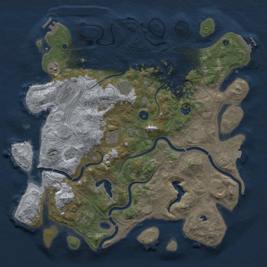 Rust Map: Procedural Map, Size: 4250, Seed: 1415211486, 15 Monuments