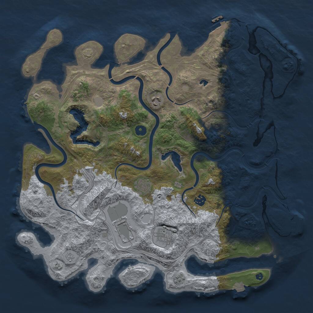 Rust Map: Procedural Map, Size: 4250, Seed: 233608449, 12 Monuments