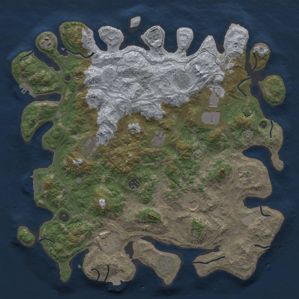 Rust Map: Procedural Map, Size: 4300, Seed: 40001, 19 Monuments