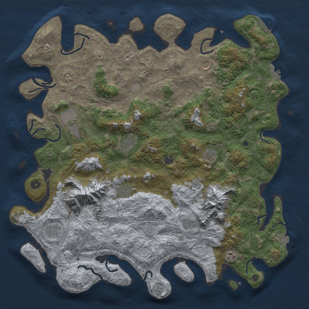 Rust Map: Procedural Map, Size: 5000, Seed: 1761895550, 19 Monuments