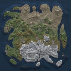 Thumbnail Rust Map: Procedural Map, Size: 4000, Seed: 1940217200, 19 Monuments