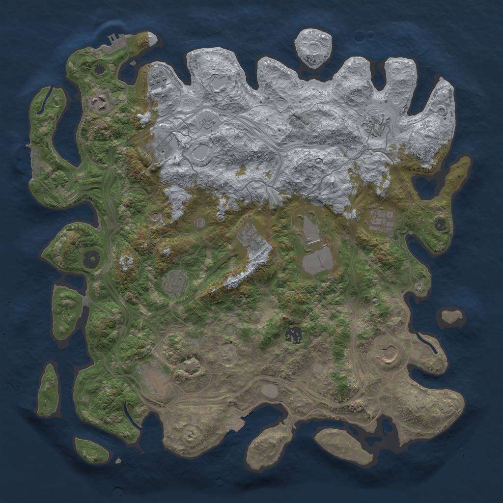 Rust Map: Procedural Map, Size: 4250, Seed: 1617846269, 19 Monuments