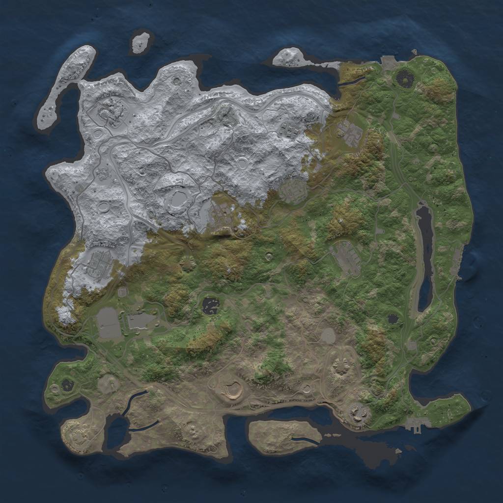 Rust Map: Procedural Map, Size: 4250, Seed: 11773344, 19 Monuments