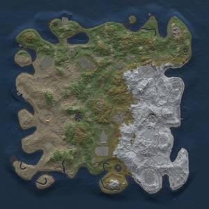 Thumbnail Rust Map: Procedural Map, Size: 4000, Seed: 252853545, 18 Monuments