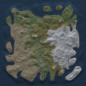 Thumbnail Rust Map: Procedural Map, Size: 4500, Seed: 427617663, 19 Monuments