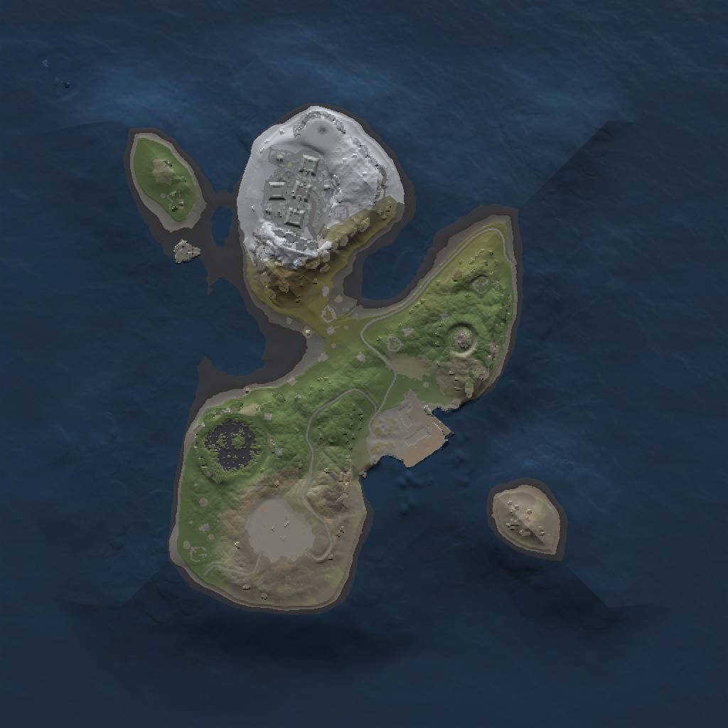 Rust Map: Procedural Map, Size: 1500, Seed: 1349714116, 4 Monuments