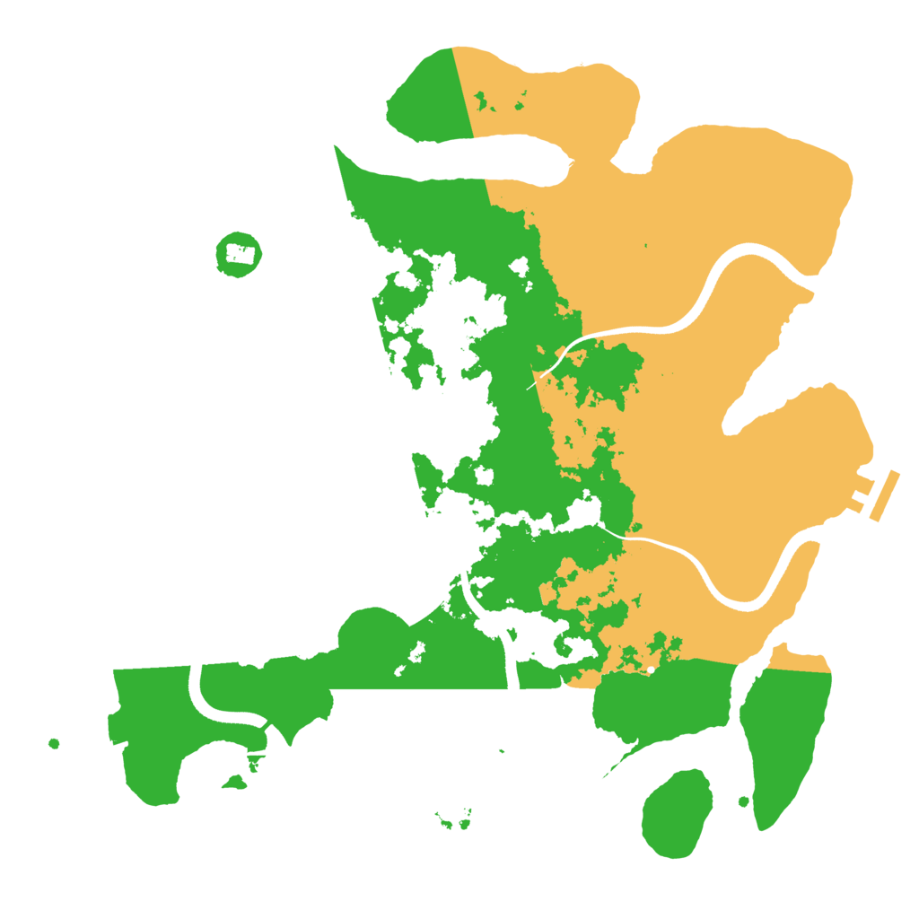 Biome Rust Map: Procedural Map, Size: 3500, Seed: 663620171