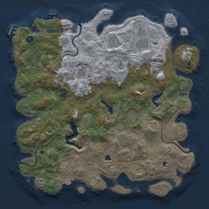 Thumbnail Rust Map: Procedural Map, Size: 4500, Seed: 1488634786, 16 Monuments