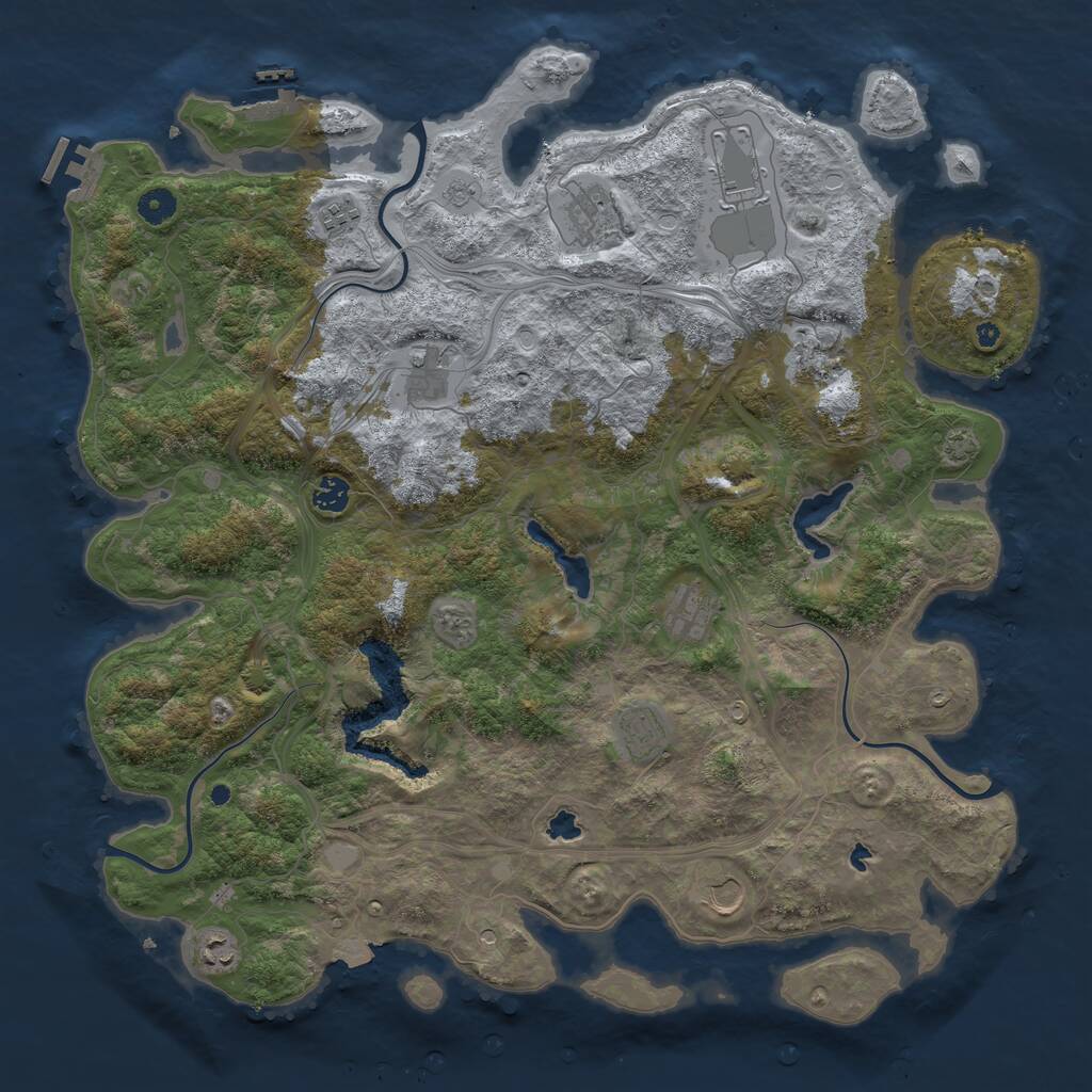 Rust Map: Procedural Map, Size: 4500, Seed: 1488634786, 16 Monuments