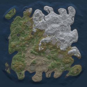 Thumbnail Rust Map: Procedural Map, Size: 4000, Seed: 1936461790, 18 Monuments