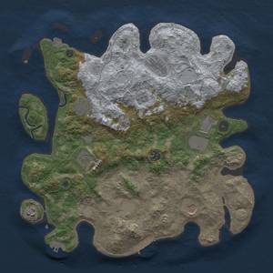 Thumbnail Rust Map: Procedural Map, Size: 3800, Seed: 271962, 17 Monuments