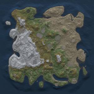 Thumbnail Rust Map: Procedural Map, Size: 4000, Seed: 990264, 19 Monuments