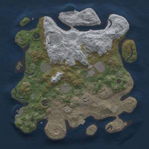 Thumbnail Rust Map: Procedural Map, Size: 3500, Seed: 72447211, 17 Monuments