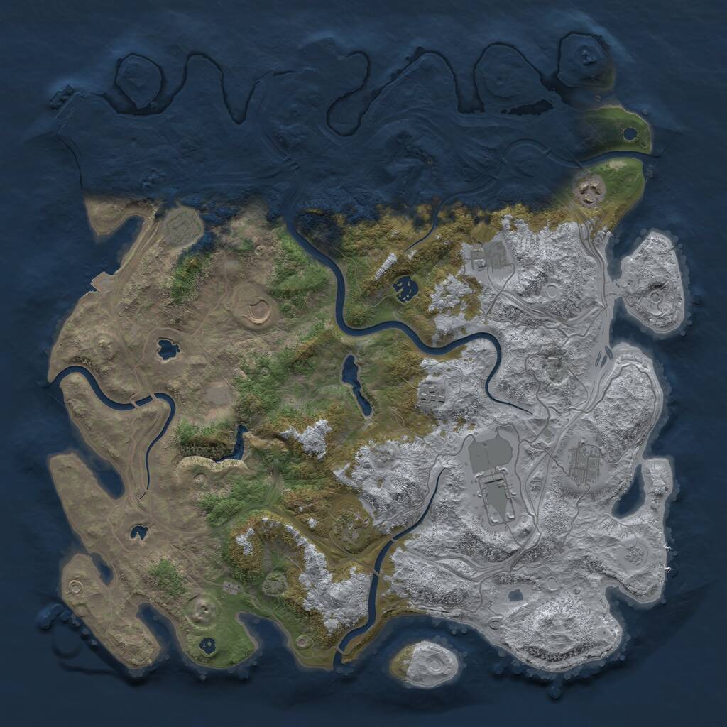Rust Map: Procedural Map, Size: 4500, Seed: 938288183, 15 Monuments