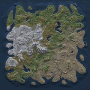 Thumbnail Rust Map: Procedural Map, Size: 5000, Seed: 433, 16 Monuments