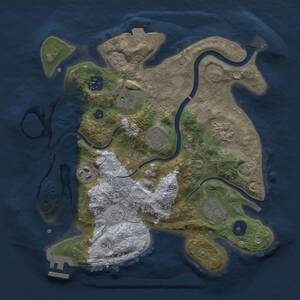 Thumbnail Rust Map: Procedural Map, Size: 3000, Seed: 971509118, 12 Monuments