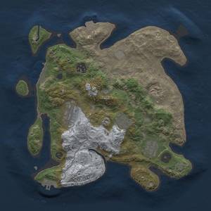 Thumbnail Rust Map: Procedural Map, Size: 3000, Seed: 971509118, 13 Monuments