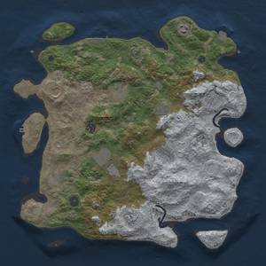 Thumbnail Rust Map: Procedural Map, Size: 3950, Seed: 7480274, 19 Monuments