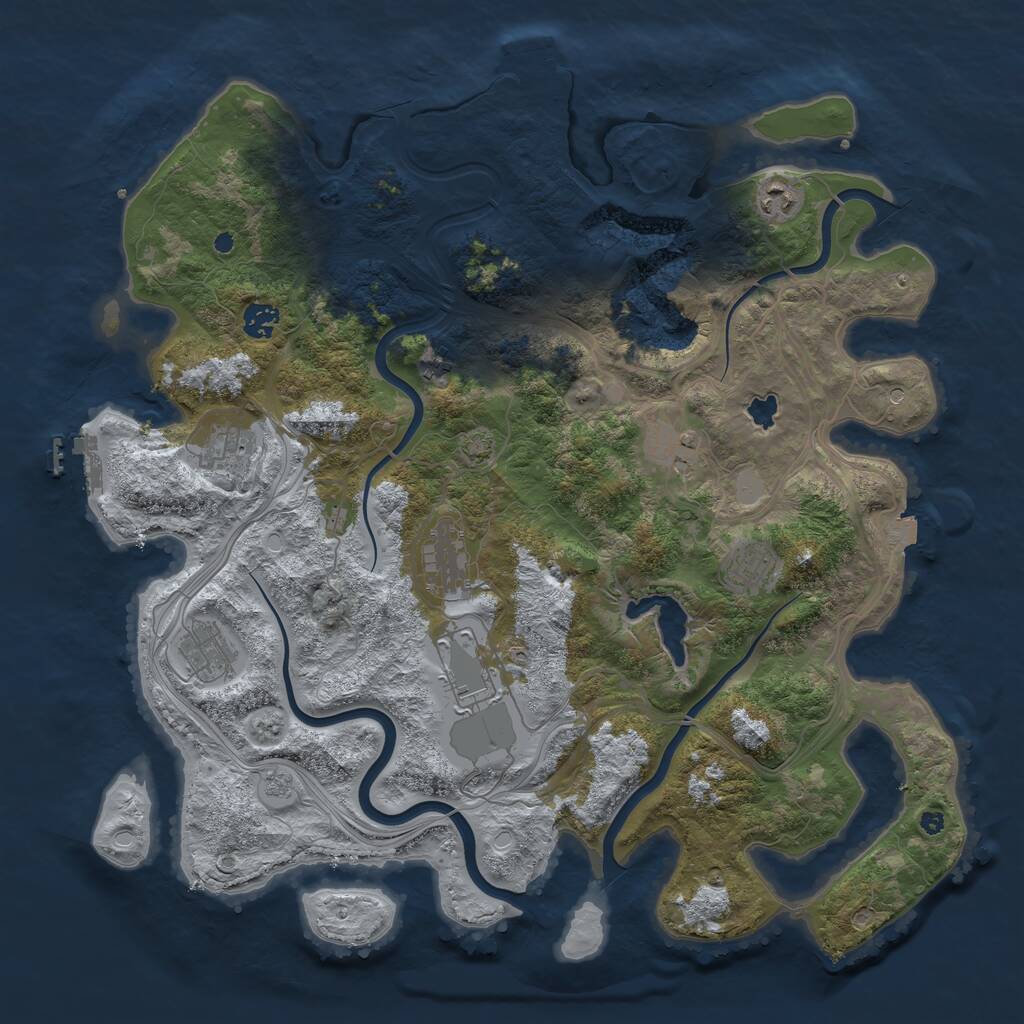 Rust Map: Procedural Map, Size: 4250, Seed: 601869434, 15 Monuments