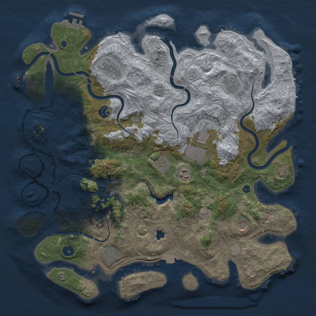 Rust Map: Procedural Map, Size: 4250, Seed: 1997284818, 15 Monuments