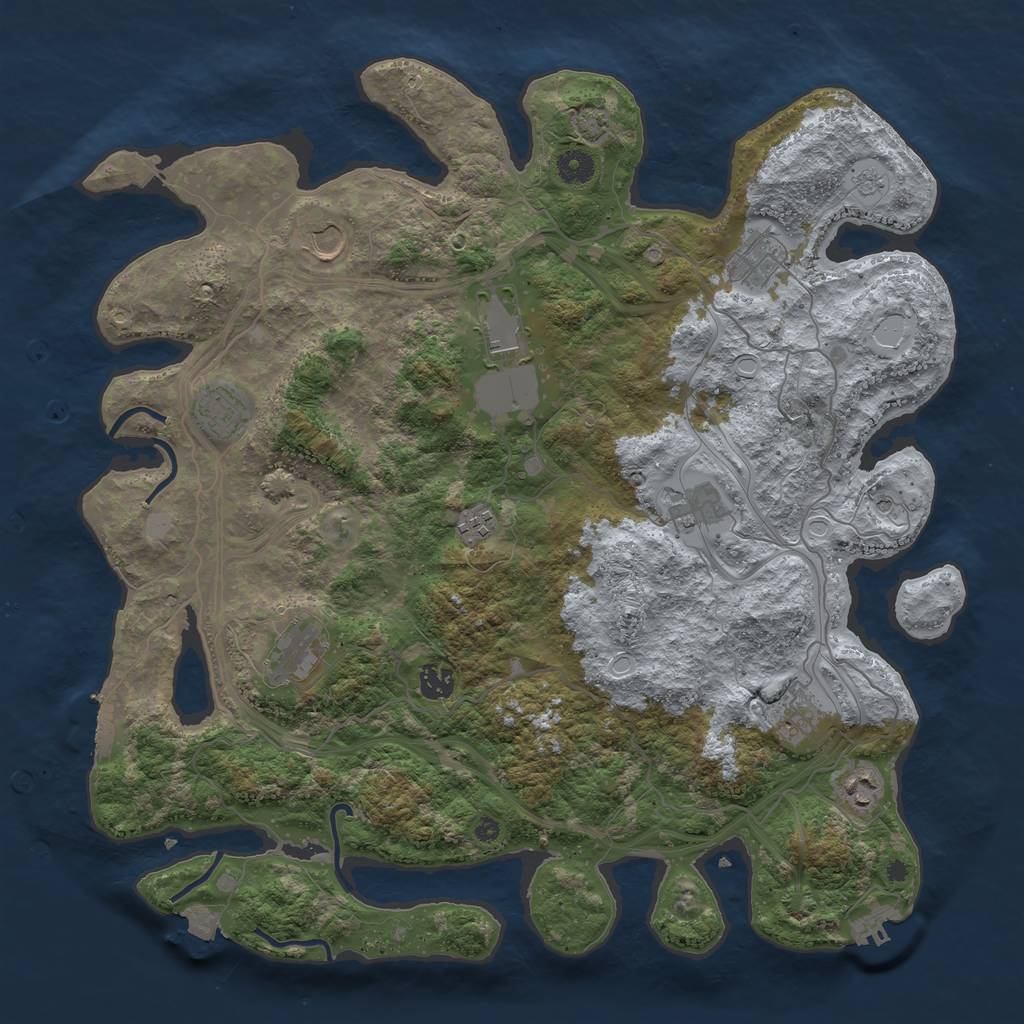 Rust Map: Procedural Map, Size: 4250, Seed: 98777, 18 Monuments