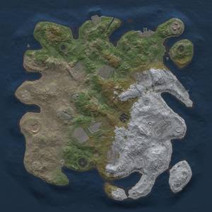 Thumbnail Rust Map: Procedural Map, Size: 3500, Seed: 832681311, 18 Monuments