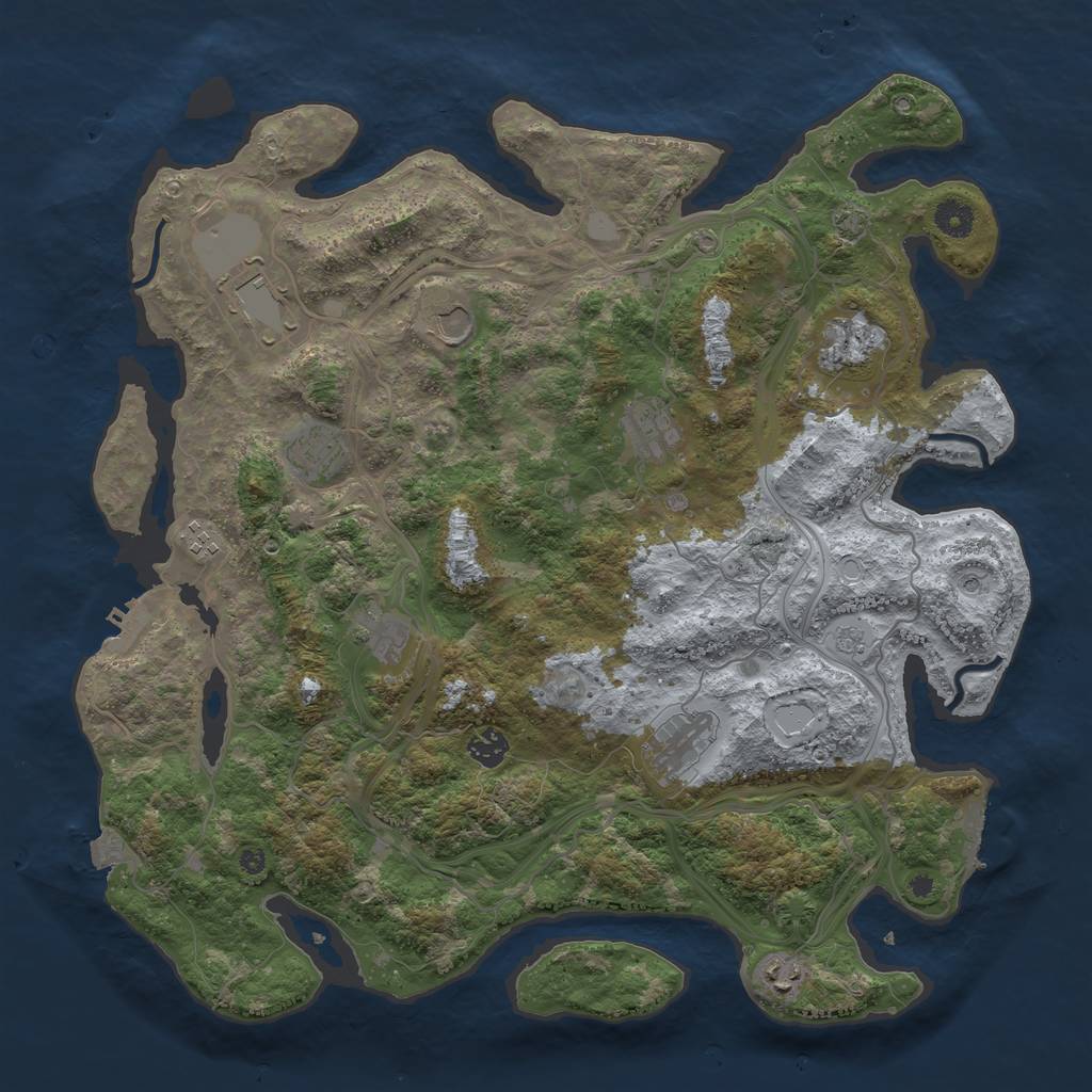 Rust Map: Procedural Map, Size: 4250, Seed: 1556239768, 18 Monuments